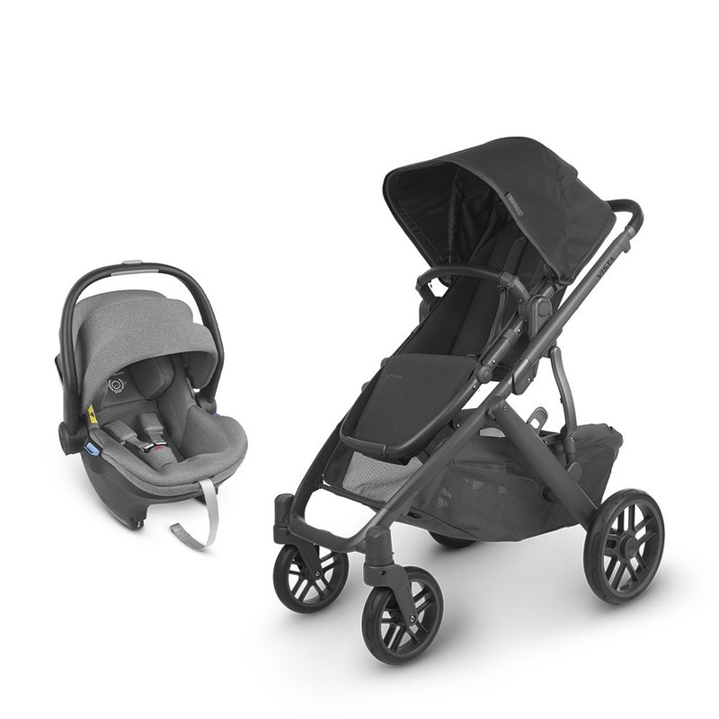 台灣宅配【UPPAbaby】【推車提籃組合】VISTA V2黑色+黑灰提籃 - 嬰兒車/嬰兒推車 - 其他材質 黑色