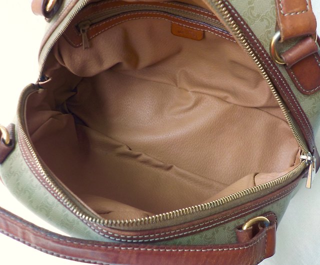 Triomphe vintage leather bowling bag Celine Brown in Leather