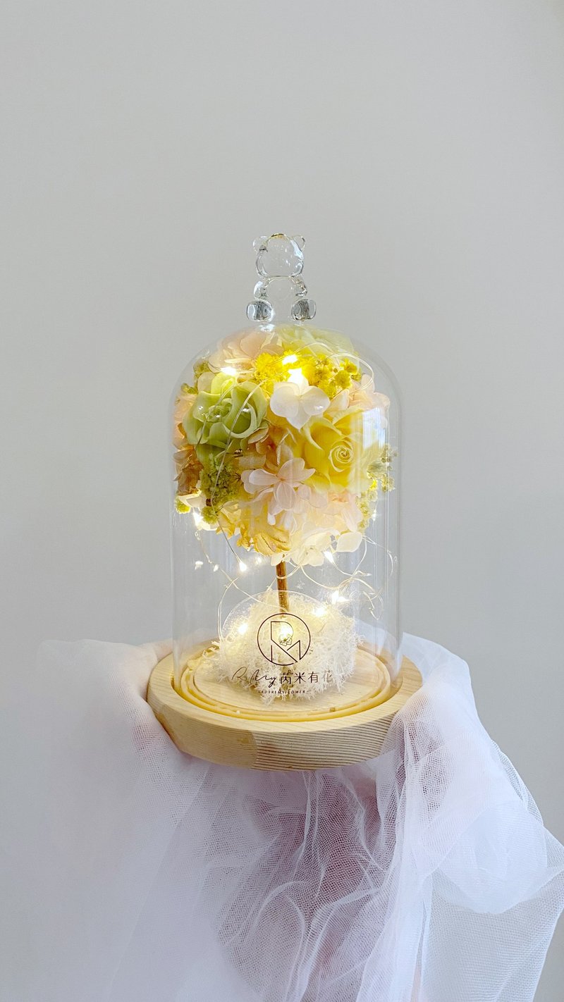 芮米有花_ 不脫落卡扣加強/玻璃盅罩/蒲公英/永生花夜燈/乾燥花 - 乾燥花/永生花 - 植物．花 紫色