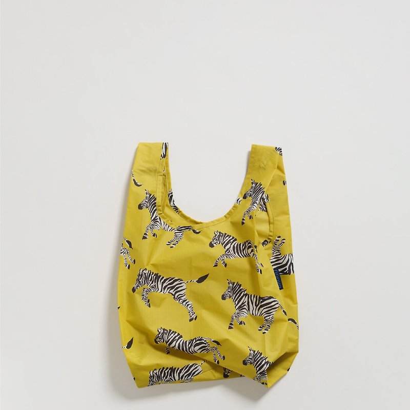 BAGGU - S - Ochre Zebra - Handbags & Totes - Waterproof Material Yellow