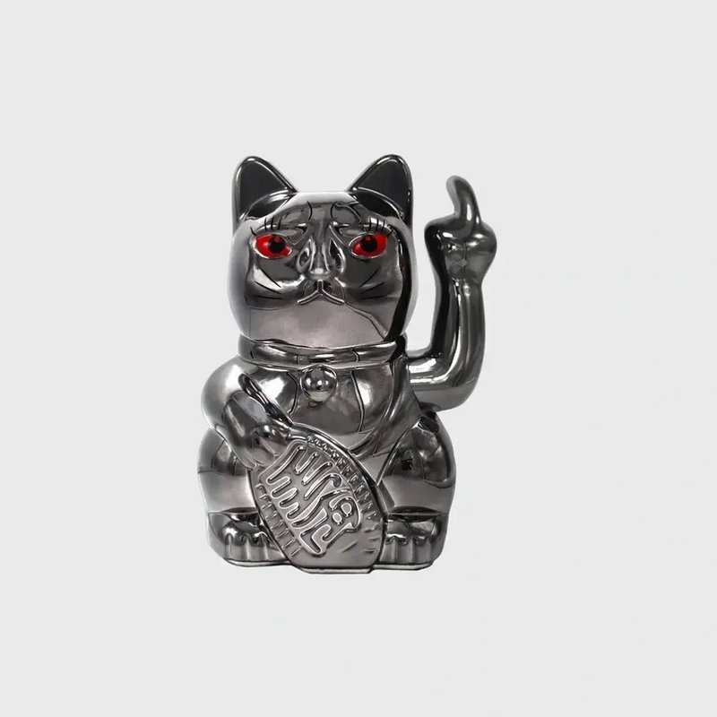 ANGRY CAT 中指貓 (亮黑) - 擺飾/家飾品 - 塑膠 黑色