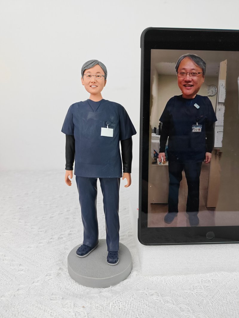 客制化人物公仔 人偶 3D人像畫 似顏繪 定制老闆 生日 紀念 禮物 - 公仔/玩偶 - 黏土 多色