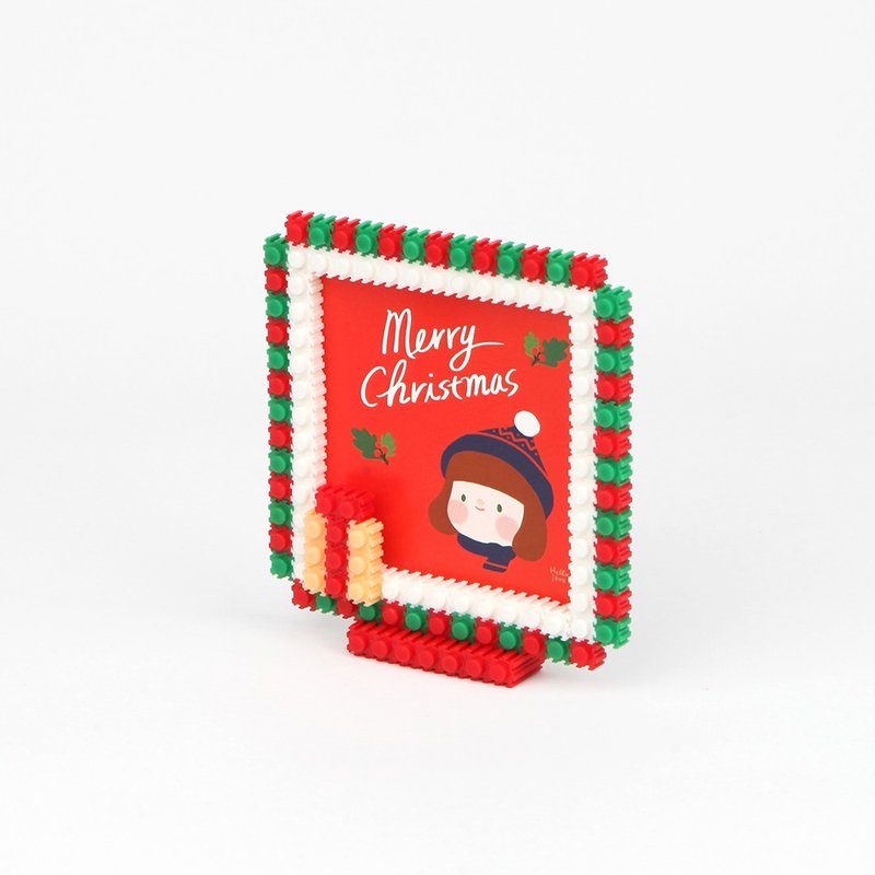 Gracebell Series 3D Building Block Puzzle Christmas Special (Photo Frame) 03.Red - อื่นๆ - พลาสติก ขาว