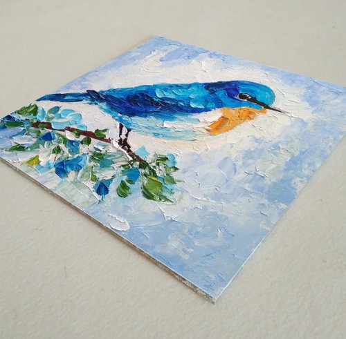 【美品】絵画　青い鳥 幸せを運ぶ青い鳥 | nakasi ｜インテリア絵画 アートの専門通販