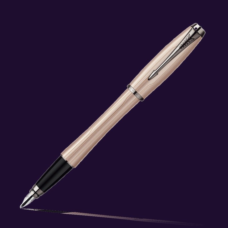 Parker 派克 都會時尚 電路紋 (玫瑰金 )鋼筆(F) - 鋼筆 - 其他金屬 金色