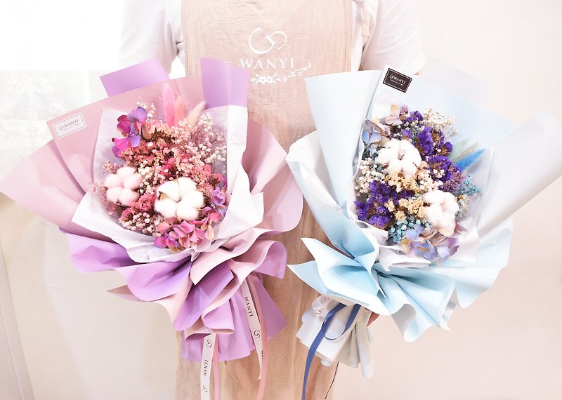 紫色の夢の花束ドライフラワーの美しさと獣永遠の花の結婚式の小さなもの - ドライフラワー・ブーケ - 寄せ植え・花 透明