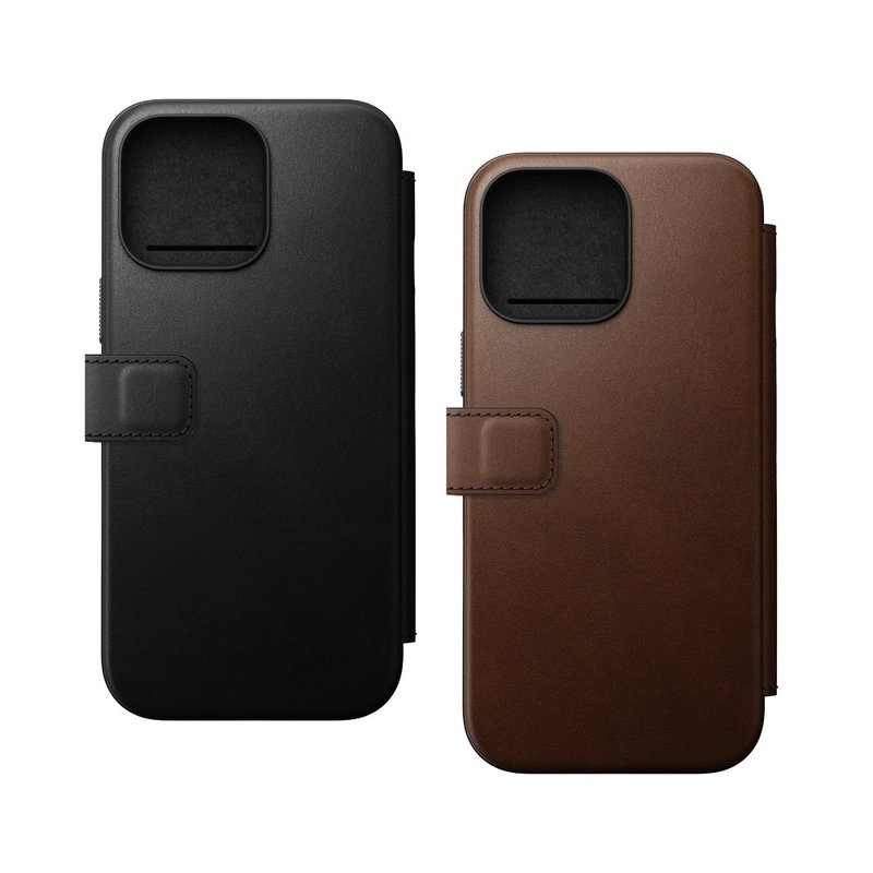 NOMAD iPhone 16 Pro 6.3 Modern Classic Leather Case - เคส/ซองมือถือ - หนังแท้ สีนำ้ตาล