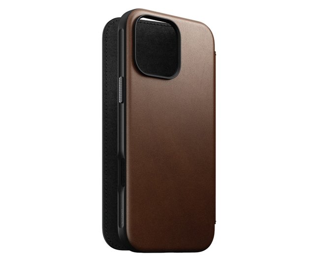 NOMAD iPhoneケース16pro Modern Leather Case - iPhone 16 Pro Max | Rustic Brown
