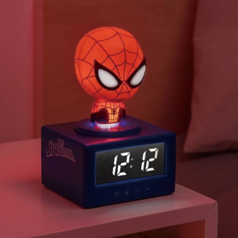 Marvel 漫威 蜘蛛人3D造型三合一鬧鐘夜燈 - 燈具/燈飾 - 塑膠 