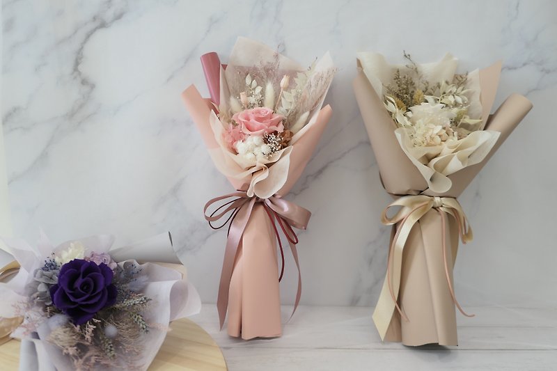 [The Only You-Eternal Rose Bouquet] Preserved Flowers/Dried Flowers/Valentine's Day Bouquet/Thank You Bouquet - Dried Flowers & Bouquets - Plants & Flowers Pink