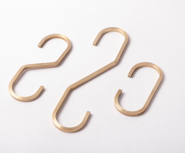 Gold Hook Italian Wide Hook-Small-3 Piece Set-Universal Hanging Rod  Applicable - Shop riskhomeconcept Hangers & Hooks - Pinkoi