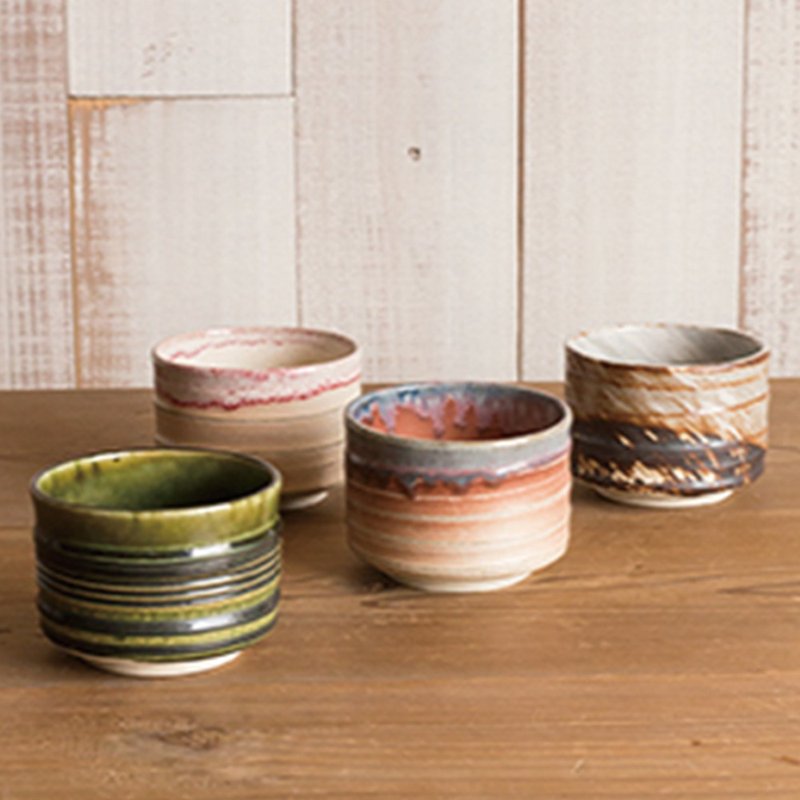 TOJIKI TONYA Mino Tochigi Spring Matcha Bowl (four colors) - Teapots & Teacups - Pottery Pink