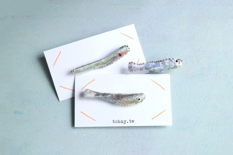 Colorful fish embroidery pin/brooch - เข็มกลัด/พิน - งานปัก หลากหลายสี