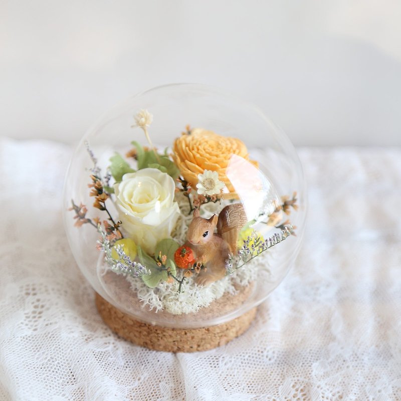 S05 Animal Party Small Round Glass Cup/Doll Glass Flower Cup - Dried Flowers & Bouquets - Plants & Flowers 