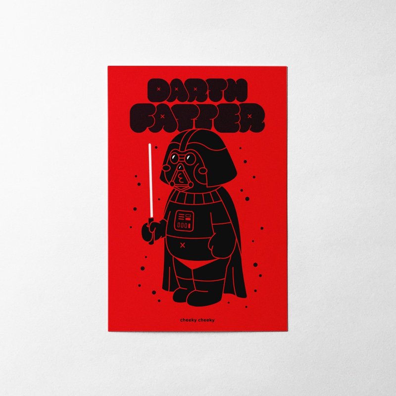 cheeky cheeky Darth Fatter Darth Fatter postcard - Cards & Postcards - Paper White