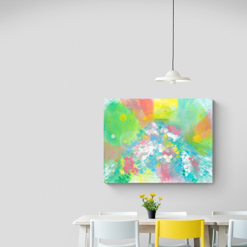 [神のペットの時間-思いやり]感性/宇宙浄化/絵画/家の装飾/なだめるような効果 - ポスター・絵 - コットン・麻 