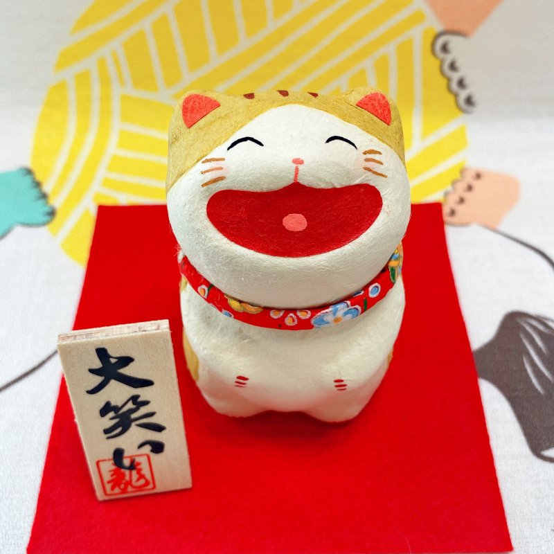 京都手作擺飾-大笑貓(虎斑)立 - 擺飾/家飾品 - 其他材質 