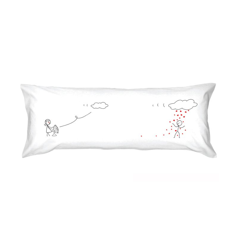 傳聲筒 長枕頭/抱枕套 白/籃/紫/卡其 | Humantouch - 寢具/床包 - 棉．麻 藍色