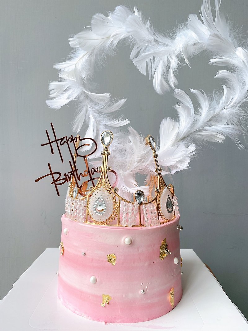 【Customized Cake】Princess Gorgeous Crown Birthday Cake - Cake & Desserts - Fresh Ingredients 