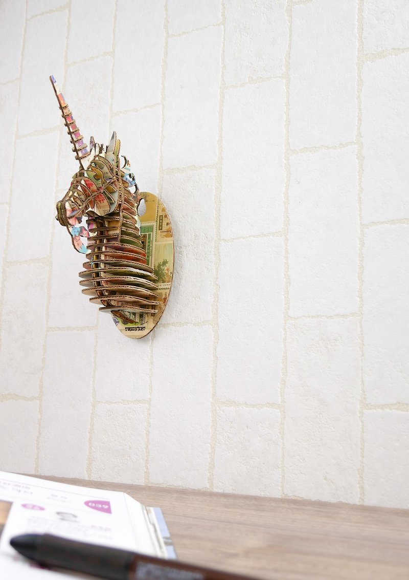 ユニコーン吊り下げ装飾品3D手作りDIY家の装飾スタンプコラージュ - マグネット - 紙 多色