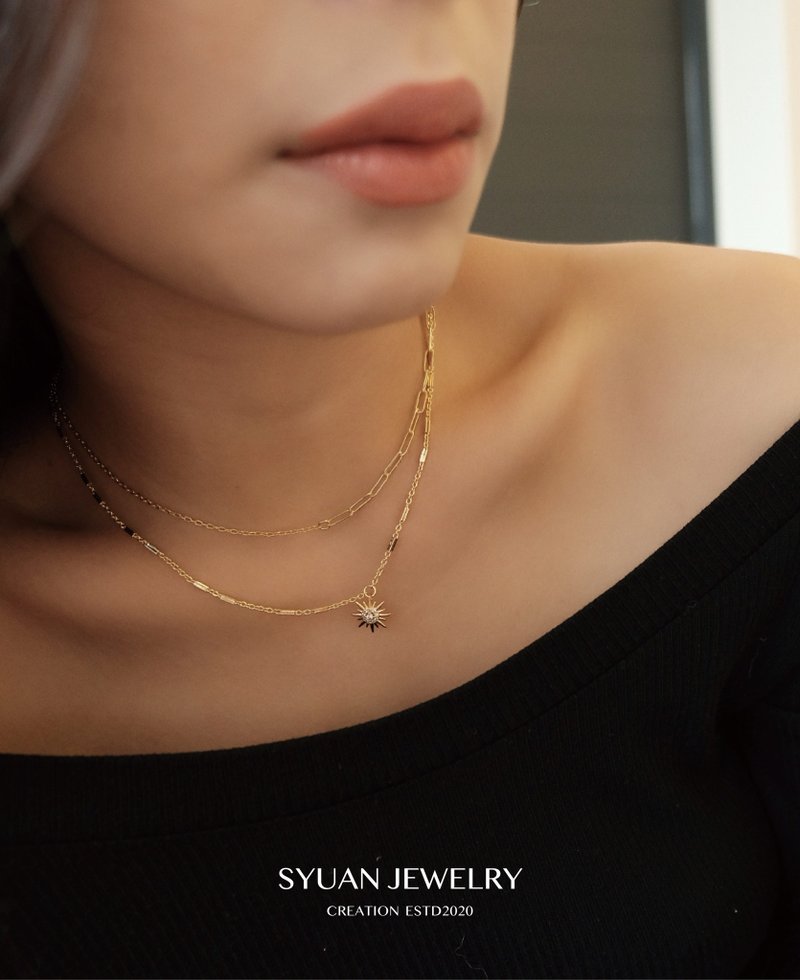 SYUAN JEWELRY | Hakuna Matata 哈庫那馬他他 鍍18K鋯石項鍊 - 項鍊 - 其他金屬 
