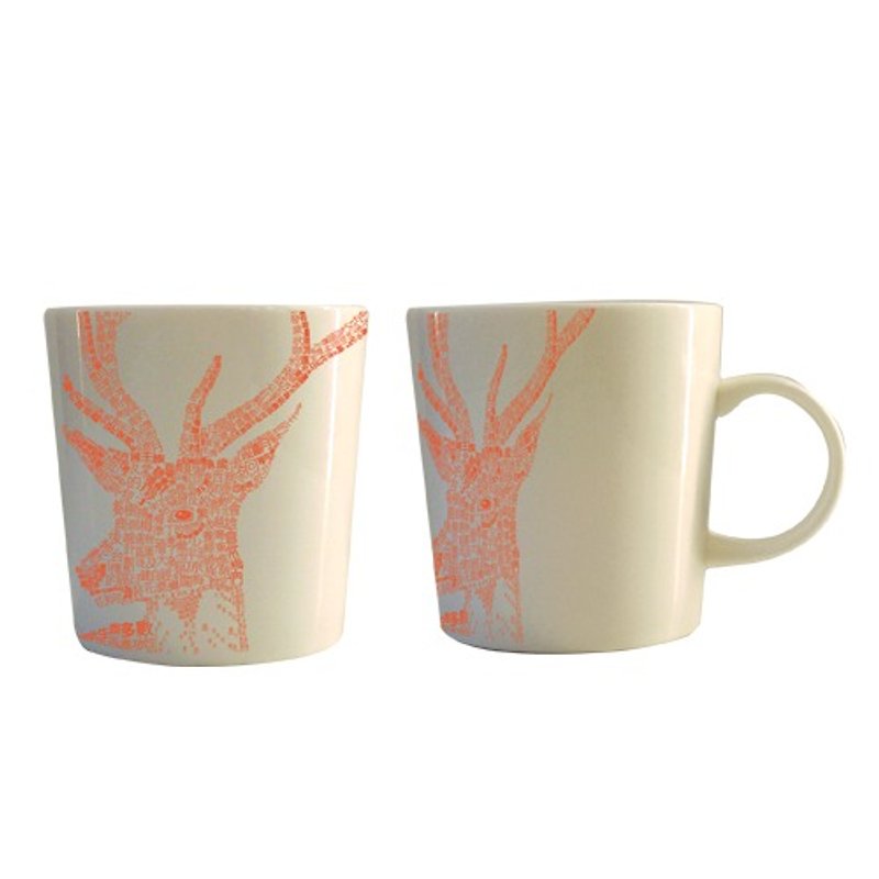 Words Get Happy Series-Monochrome Cup~【Taiwan Sika Deer】 - Mugs - Paper Orange