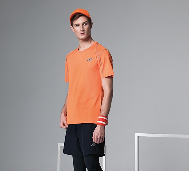 MIT elastic suction round neck shirt unisex - Men's Sportswear Tops - Polyester Multicolor