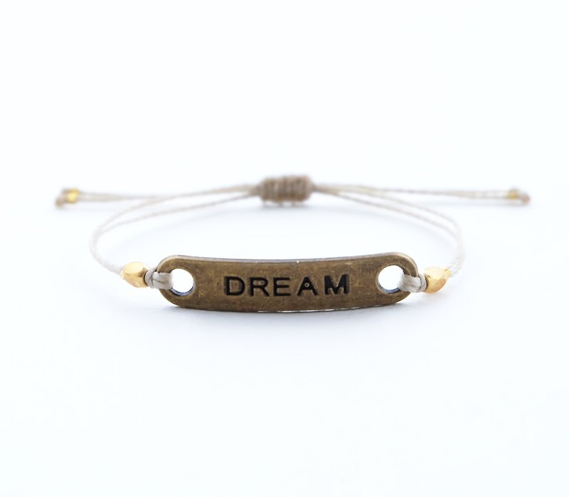 DREAM string adjustable bracelet / Waterproof bracelet - สร้อยข้อมือ - วัสดุอื่นๆ ขาว