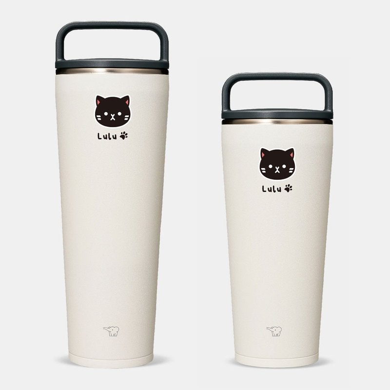 【客製化禮物】貓頭 客製化文字 720 / 890ml 象印隨行杯 PU005 - 保溫瓶/保溫杯 - 不鏽鋼 白色