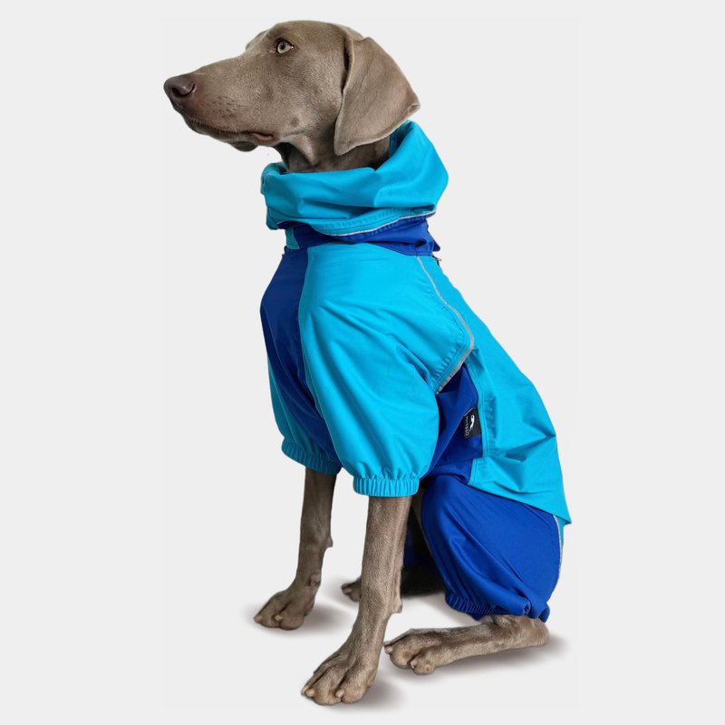 PETT2GO Dog Breathable Raincoat With Legs - Sky Blue - Clothing & Accessories - Polyester Blue