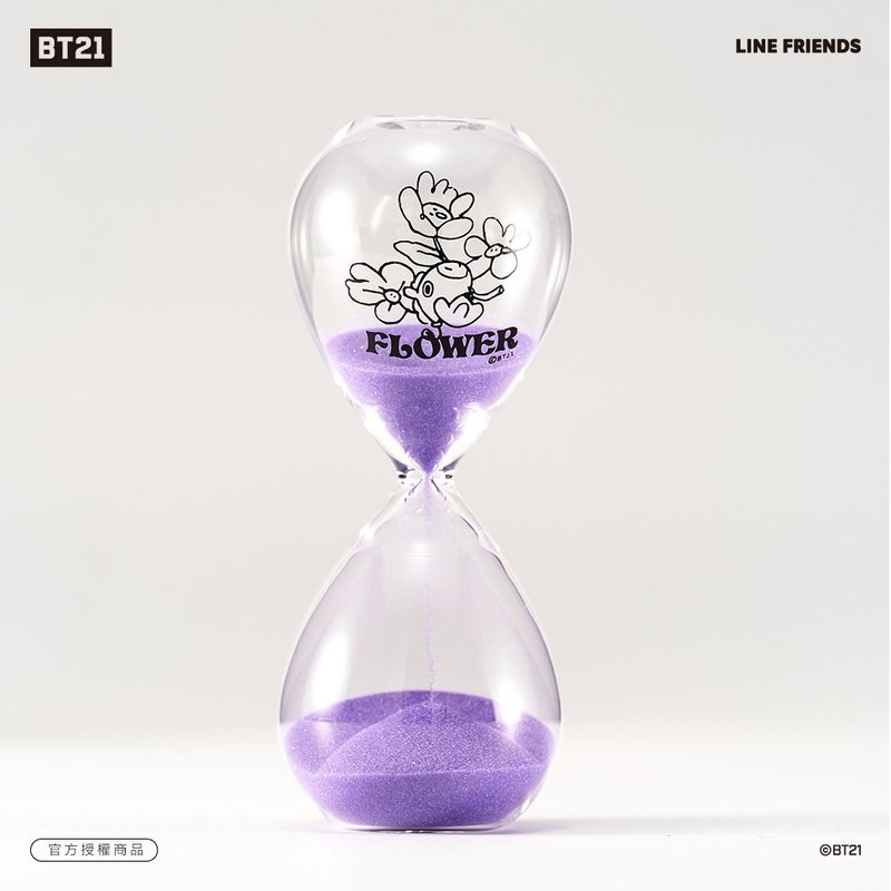 BT21 Floating 10 Minute Hourglass Timer – MANG Model (Purple) - Items for Display - Glass Purple