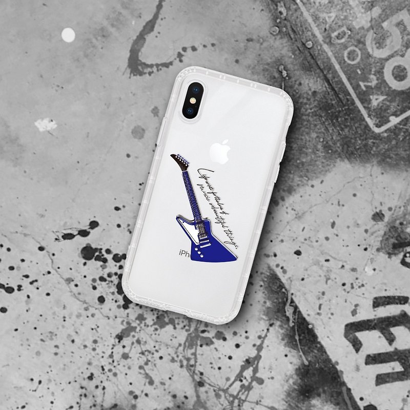 Trend charm electric guitar  iphone case for 13 ,13pro,12,12 mini,11,SE3 case - Phone Cases - Plastic Blue
