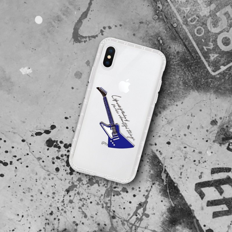 Trend charm electric guitar  iphone case for 13 ,13pro,12,12 mini,11,SE3 case - เคส/ซองมือถือ - พลาสติก สีน้ำเงิน