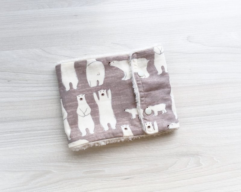 超柔暖暖寶貝脖圍 (圍巾)-哈囉北極熊 - 其他 - 棉．麻 灰色