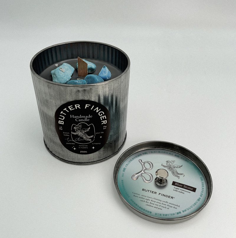 【ButterFinger】Blue Stone Candle - เทียน/เชิงเทียน - น้ำมันหอม 