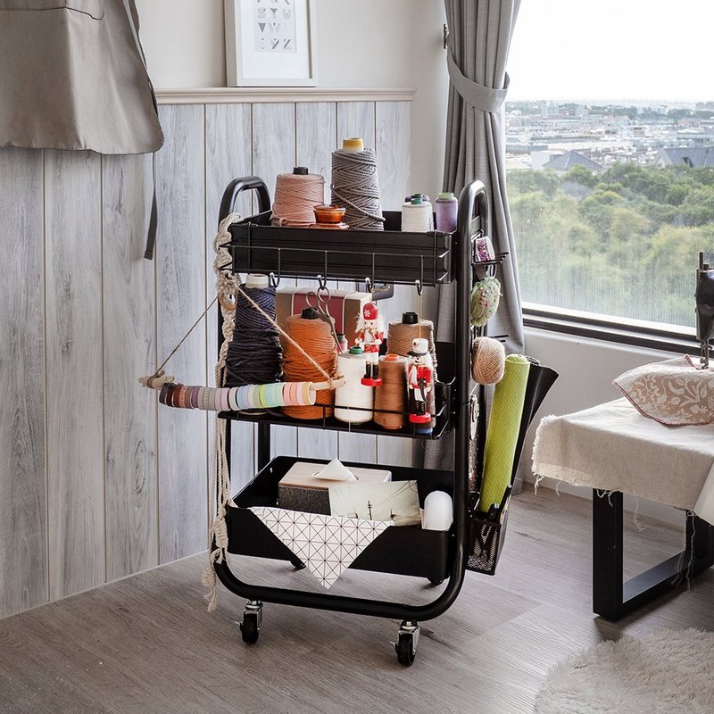 LIGFE Storage Trolley Black - กล่องเก็บของ - โลหะ สีดำ