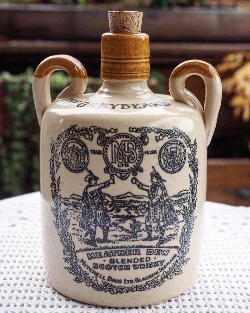 Scotch antique whiskey old pottery jar pottery collection