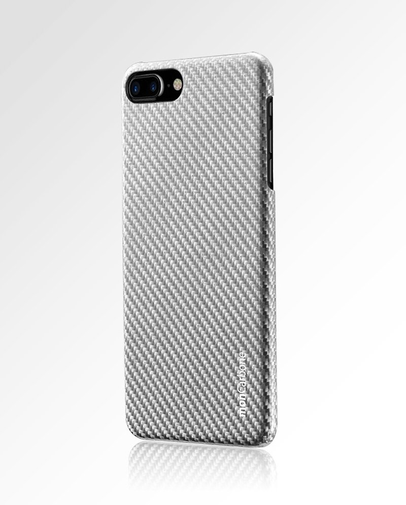 HOVERKOAT‭ ‬碳纖維複合材質簡約風手機殼‭ ‬for iPhone 8 / 7 - 都會銀 - 手機殼/手機套 - 聚酯纖維 銀色