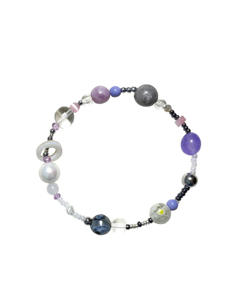 Orchid Gemstone Bracelet 054 - 手鍊/手環 - 寶石 紫色