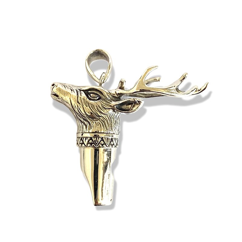 Deer / Stag Whistle Pendant 925 Sterling Silver - Other - Sterling Silver Silver
