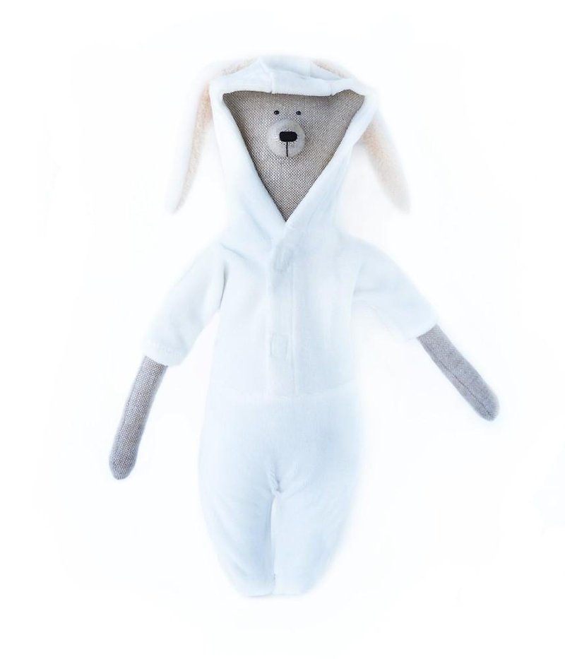 PKクマ|スリーピングベア40cmI手作りファッションベア - 人形・フィギュア - コットン・麻 ホワイト