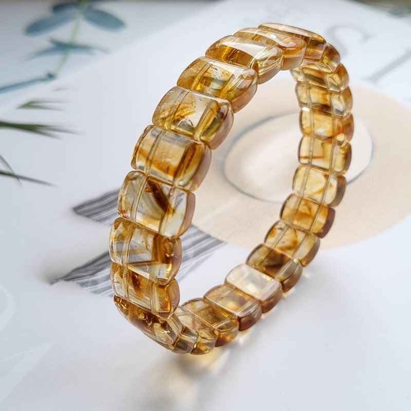 Lucky Stone/Merchant Stone/Brazilian Citrine Hand Row - Bracelets - Crystal 