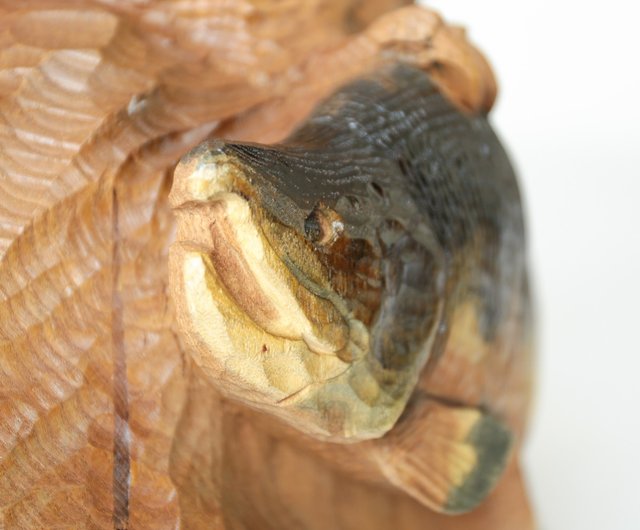 旭川木彫り 中川貞司作品 No7 シマフクロウの狩り - ショップ MUKU工房