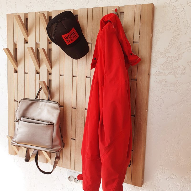 WALL-MOUNTED ORGANIZER - Plywood veenered oak. White - 其他家具 - 木頭 