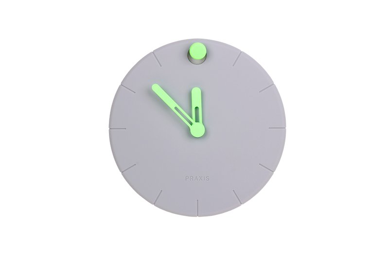 HOOCK 矽膠懸掛牆時鐘 (螢光綠時針) - 時鐘/鬧鐘 - 矽膠 綠色
