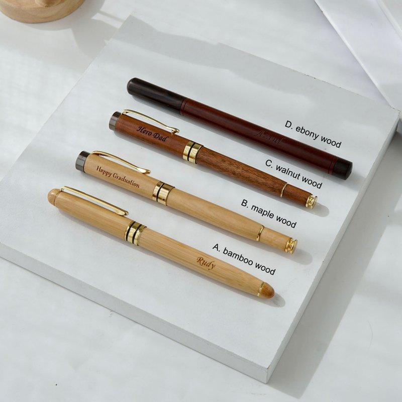 Personalized Gel Pen - กล่องใส่ปากกา - ไม้ 