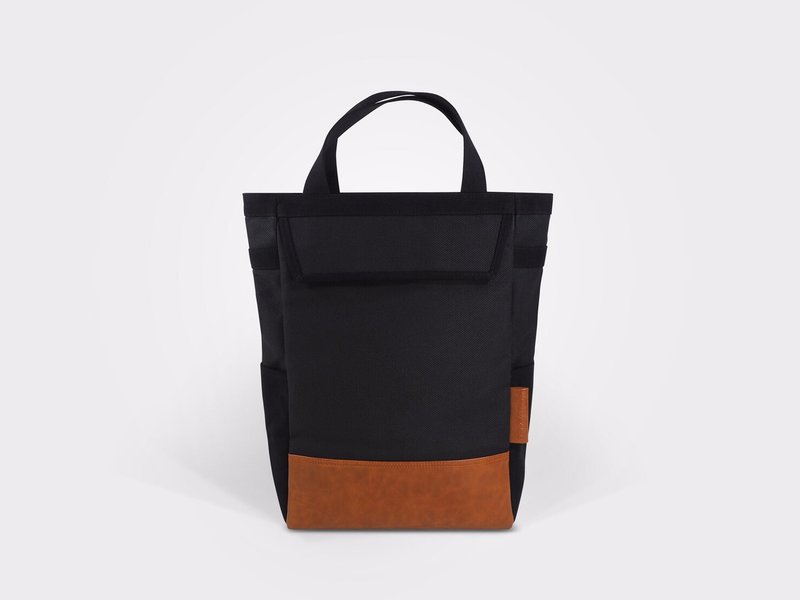 ONE Collection Convertible Backpack - Black - 後背包/背包/書包 - 棉．麻 黑色
