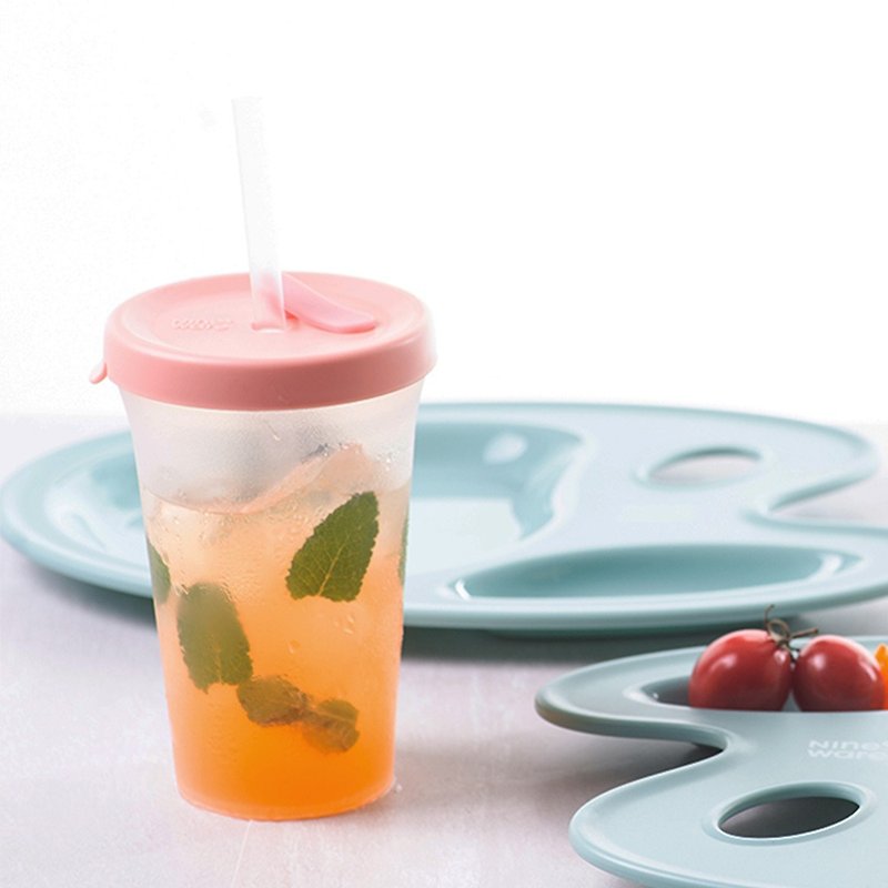 [Quick Shipping] Korean Nineware Friend Cold Water Cup 450ml / 5 colors in total - Cups - Plastic Multicolor