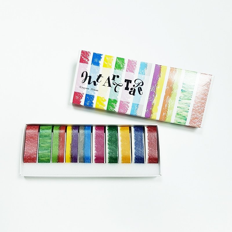 mt art tape Crayon Masking Tape 15mm (MTART01) - มาสกิ้งเทป - กระดาษ หลากหลายสี