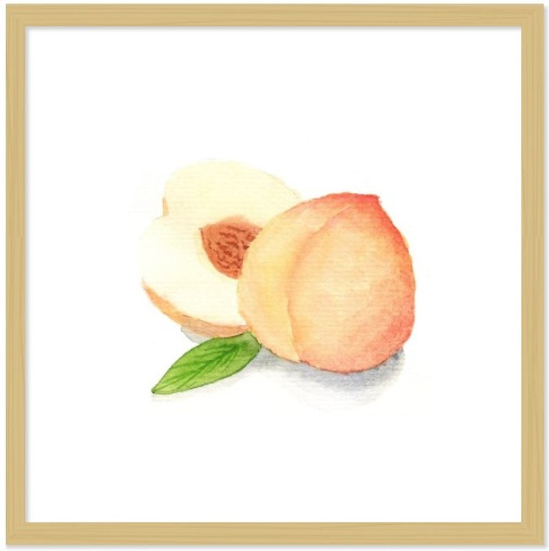 Fresh Summer-Peach 桃子 小清新藝術框畫34cm - 海報/掛畫/掛布 - 紙 
